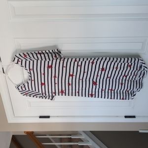 Spendid T-shirt stripe dress, Red, White, Blue